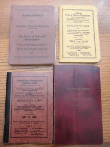 old CNR railway books and a telegraph practice key