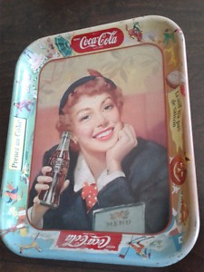 s vintage Coca-Cola girl serving tray Have a coke