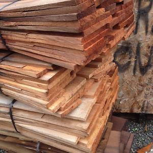 sidewall shingles new cedar 18'' half price,clear wood