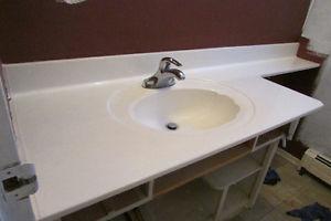 washroom cultured marble counter/sink/faucet