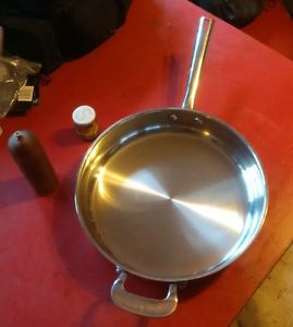 12 inch stainless steel copper base helper handle fry pan