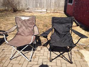 2 Folding lawn chairs $10