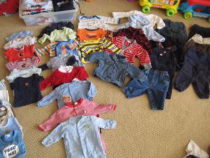 3-6 month baby clothing, $40