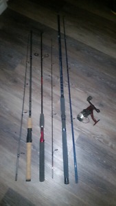 3 rods and a reel