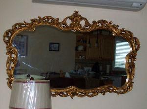 Amazing large ornate mirror. Wood carved. Excellent mint.