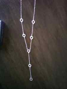 Avon "Y" necklace, silver