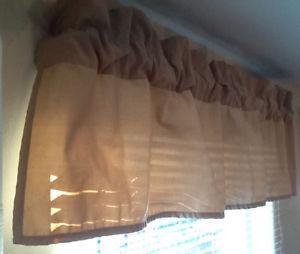 BEIGE VALANCE Also TAUPE PANELS