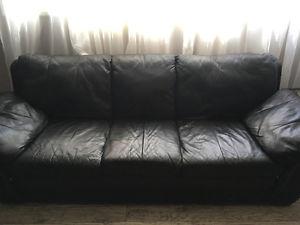 Black Leather living room set