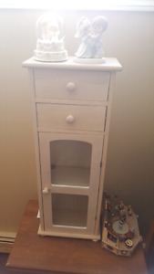 China cabinet (small) + Precious Moment porcelain and
