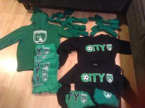 City soccer gear plus lots more boys m and L