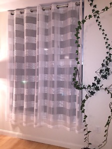 Curtains & Pressure Rod (6 curtains, 3 rods) - $160