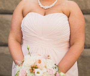 Davids bridal - blush bridesmaid/ prom dress