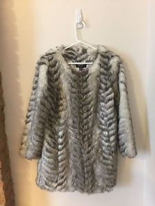 Elegant fox fur coat