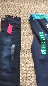 Girls size 14 Justice jeans and sketchers jogging pant