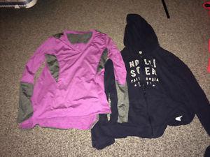 Hollister hoodie and workout top