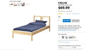 IKEA FJELLSE single bed frame (decent condition)
