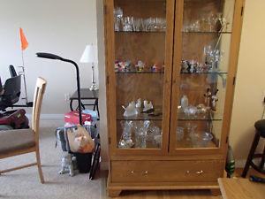 Lovely Oak Display Cabinet