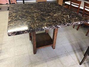 Marble surface dining table