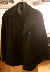 Men's Black Tommy Hilfiger Dress Coat