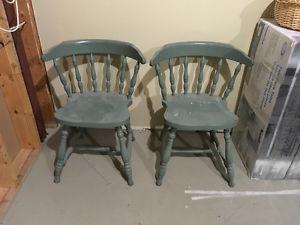 Painted antique chairs