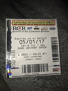 RCR lift ticket