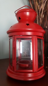 Red Tea Light Lantern from Ikea