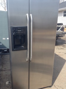 Stainless steel sxs fridge, ice and water, water filter 23