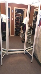 Three Way Mirror Heavy Steel Mint Condition For Sale