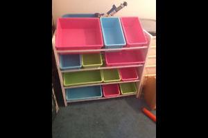 Toy organizer bins