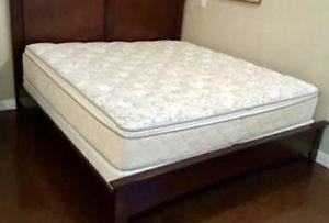 VGUC King Pillowtop Mattress & Box Spring; Free Delivery