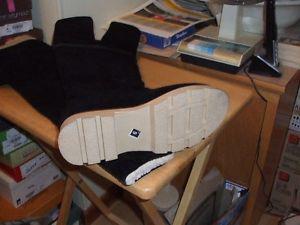 WOMENS LINED WINTER BLACK BOOTS SIZE-9