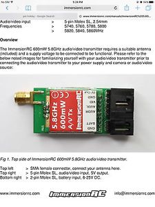 Wanted: Wanted: Immersion 5.8ghz Vtx for fpv