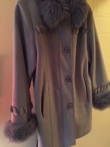 gorgeous faux suede mid length coat