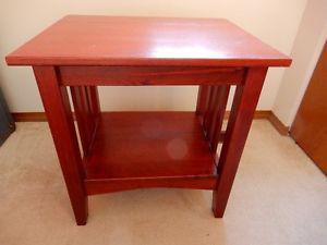 wood side table