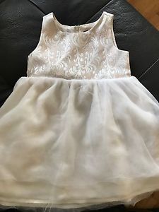 12 month old gold and off white dress