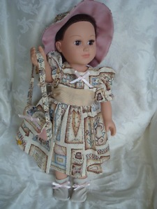 18 " girl doll Easter Dress ensemble, 5 pieces