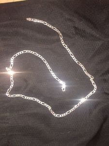 20" sterling silver chain (stamped 925 Italy)