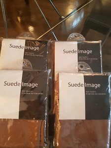 $5/pack of 4 (suede like brown napkins)