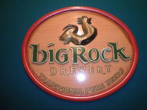 Alberta`s Big Rock Brewery Wooden Beer Sign.