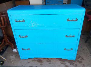 Antique water fall style wood dresser