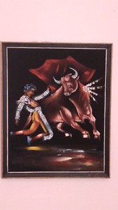 Black Velvet Matador framed picture for sale