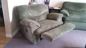 Brick Microfiber Reclining Couch & Chair