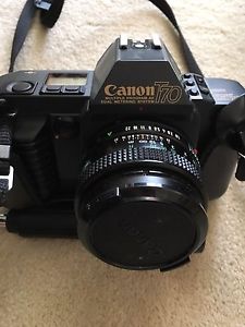 Canon T70 with lens, bag and flash.
