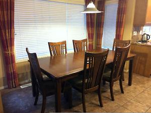 Dining Table + Chair 7-piece set with extensions