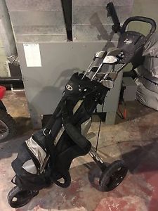 Fairway golf club set with cart and bag beginner set