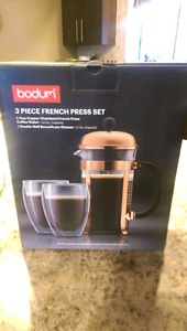 French press, 3 pc set - 1 MONTH OLD