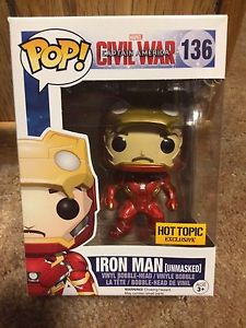 Funko Iron Man (unmasked) Hot Topic Exclusive