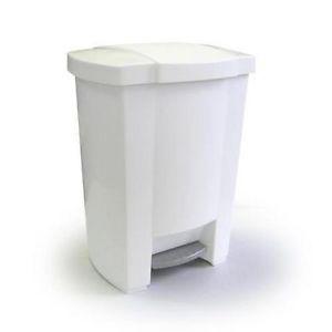 Garbage cans, 2 each, Mistral, white, 30 Liter, $8