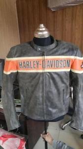 Harley Davidson Victory Lane Black Biker Leather Jacket