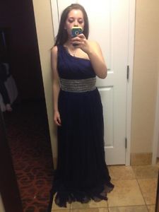 Jovani Navy Blue Prom Dress